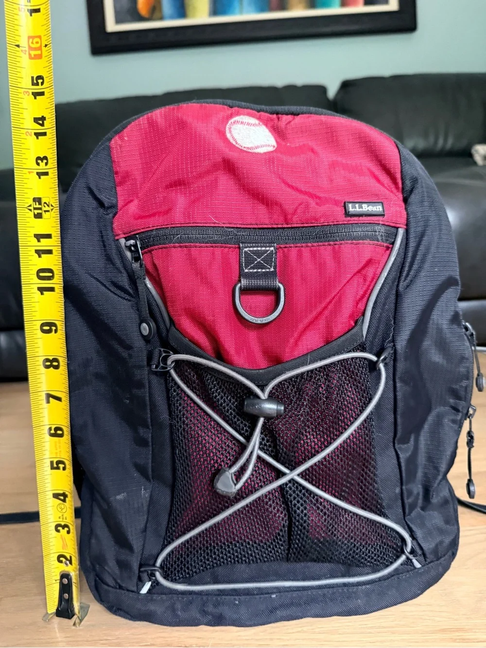 L.L.Bean Red & Black Backpack Daypack